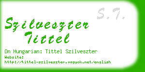 szilveszter tittel business card